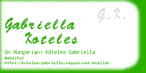 gabriella koteles business card