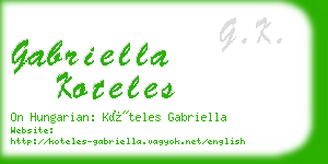 gabriella koteles business card